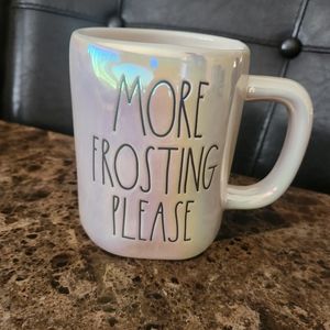 Rae Dunn Iridescent Mug "More Frosting Please"